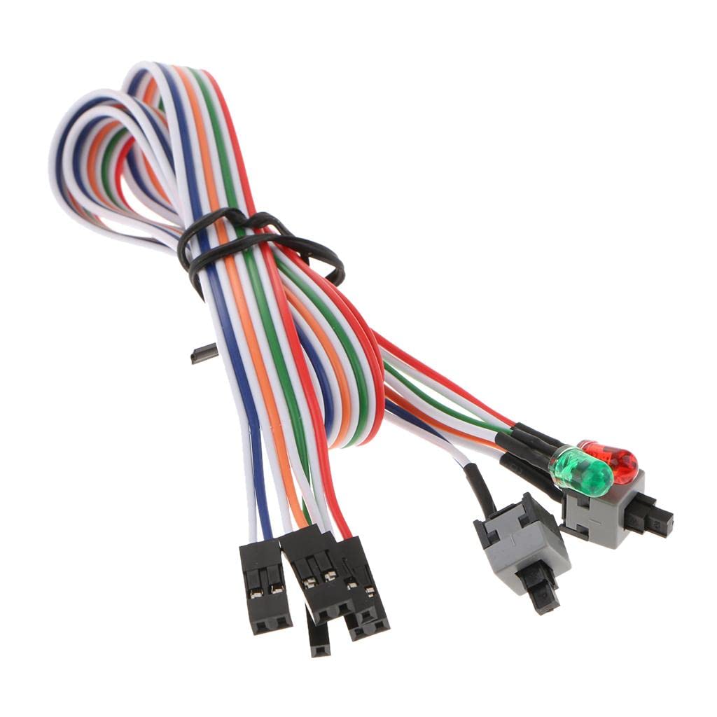 VMS India 60cm ATX PC Desktop Case Power On Off Reset Switch Cable with 2 x LED Lights (B097LKG3PD) Amazon Price History, Amazon Price Tracker