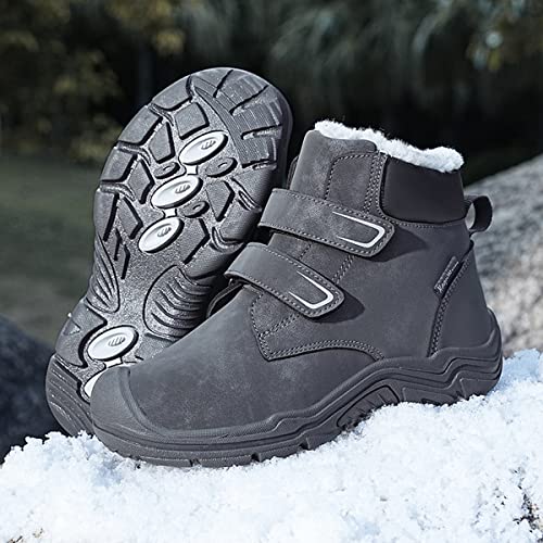 Fur Lined Kids Boots, Boys Winter Snow Boots Waterproof Outdoor Warm2