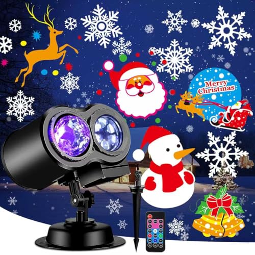 Image of Brighter Christmas Projector Lights Outdoor,2025 Upgrade Holiday Projectors with 19HD Slides (Ocean Wave & Patterns), Weatherproof Christmas,Halloween Projector,Christmas Decorations for Light Show