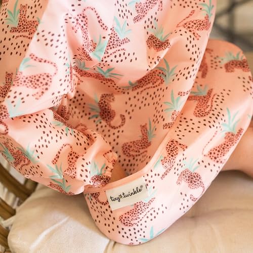 Image of Tiny Twinkle Long Sleeve Bib for Babies & Toddlers | Waterproof Smock Bib for Eating | Machine Washable & Mess-Proof Feeding Essentials | Newborn Shower Gift (Leopard, 6-24M)
