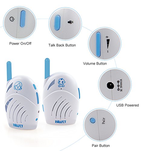 Audio Baby Monitor Intercom Walkie-Talkie Two-Way Portable Usb Charging #TOP5