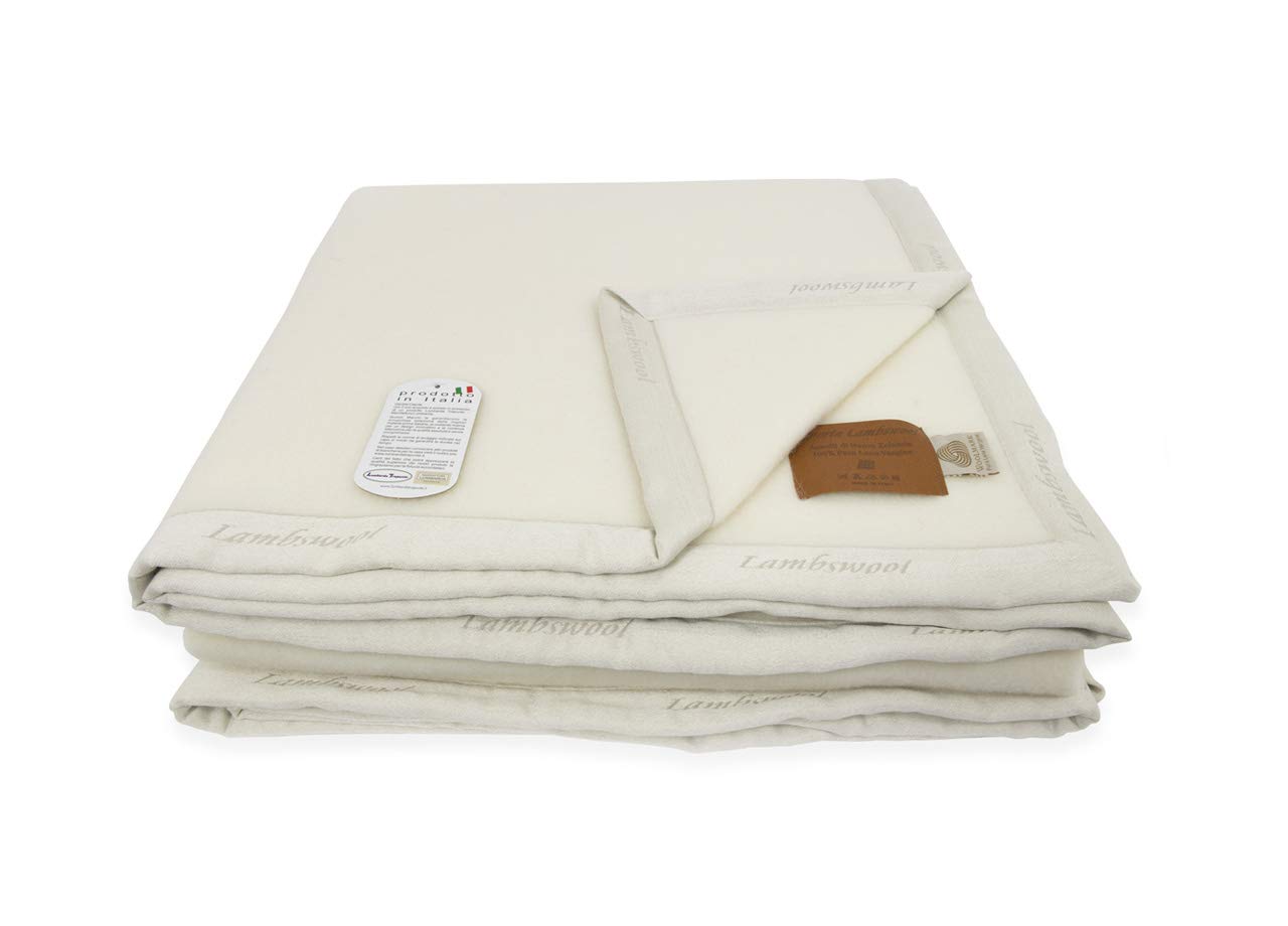 Coperta In Lana Vergine Lambswool Zenoni & Colombi - Beige, 190x210 Cm - Foto 3