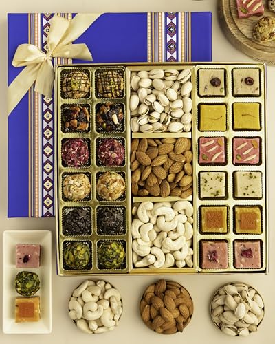 Image of HyperFoods Diwali Gifts for Family and Friends With DryFruit 12 Pcs Ladoo Sweets Gift Diwali Gifts Sweets Gift Dry Fruit Box Cashews Almonds Pistachios Dry Fruits Gift Pack Dryfruits Combo Pack