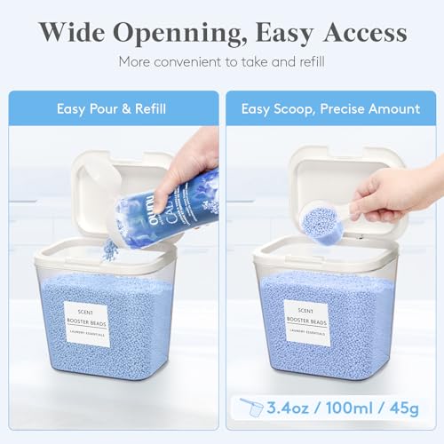 Image of Lifewit Laundry Pods Container with Pop-up Lid, 0.5+0.72+1.2 gal, 3 Pcs | Coffee Pod, K-Cup Storage, Laundry Room Organization, Dryer Sheet Holder for Washing Powder Detergent