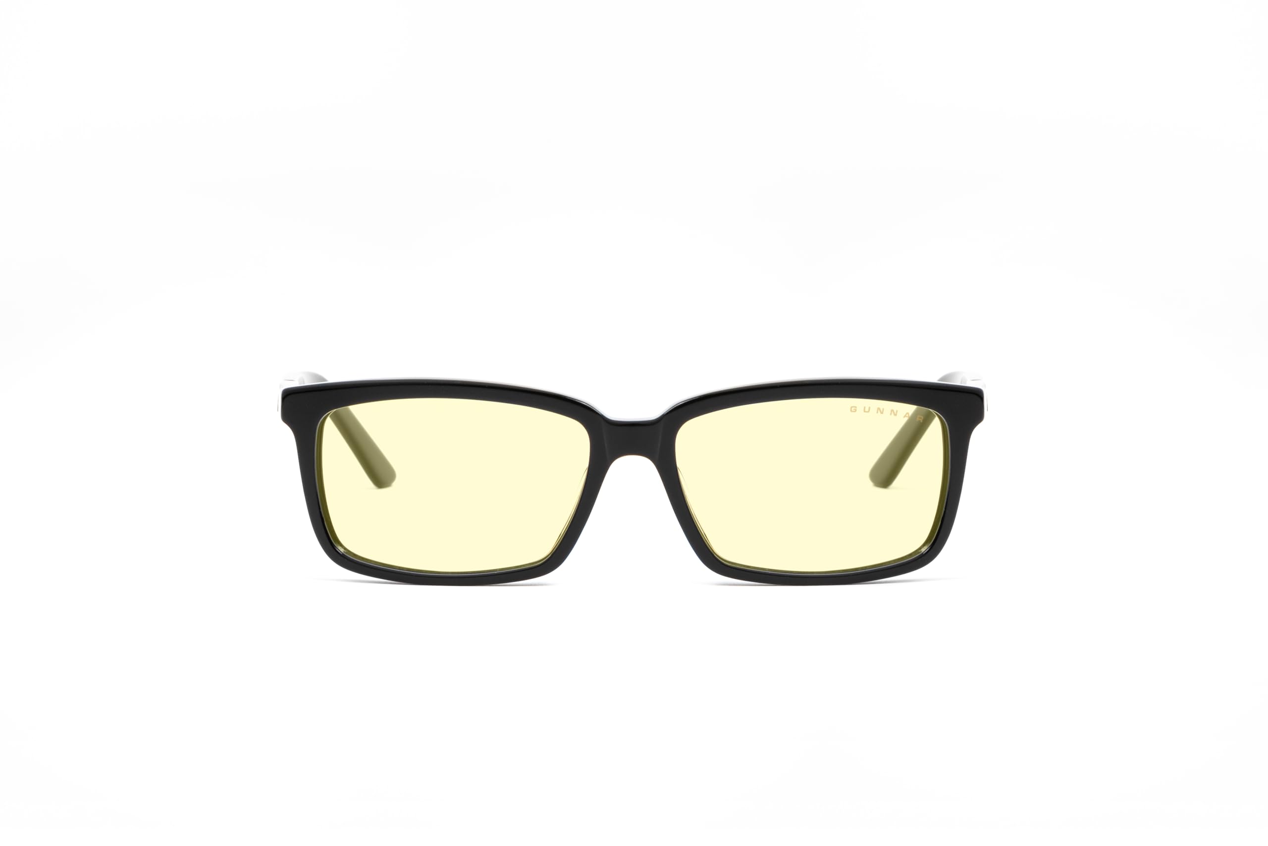 Gunnar Blaulichtfilter-Brille - Haus - Onyx - Amber | Computer-/Gaming-Brille - Haus - Onyx - Amber - 65 % Blaulicht- & 100 % UV-Schutz - Patentierte Technologie
