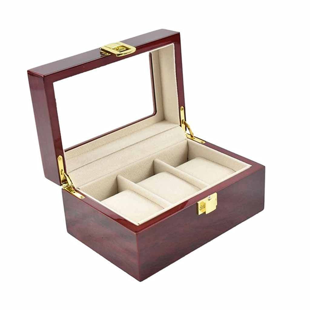 Sprzedam pudełko na zegarek Organizer na zegarki 12 kratek Drewniane etui do przechowywania zegarków Pudełko do przechowywania biżuterii Organizer na kolekcję biżuterii (Kolor: D) (A)