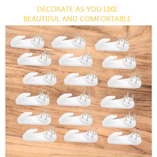 Image of 20 PCS Picture Hanging Hooks Plastic Invisible Nail Hangers Concrete Wall Hooks Hardwall Picture Hangers Picture Hook for Photo Frame Decorations (XK-SL /50x20x10mm)