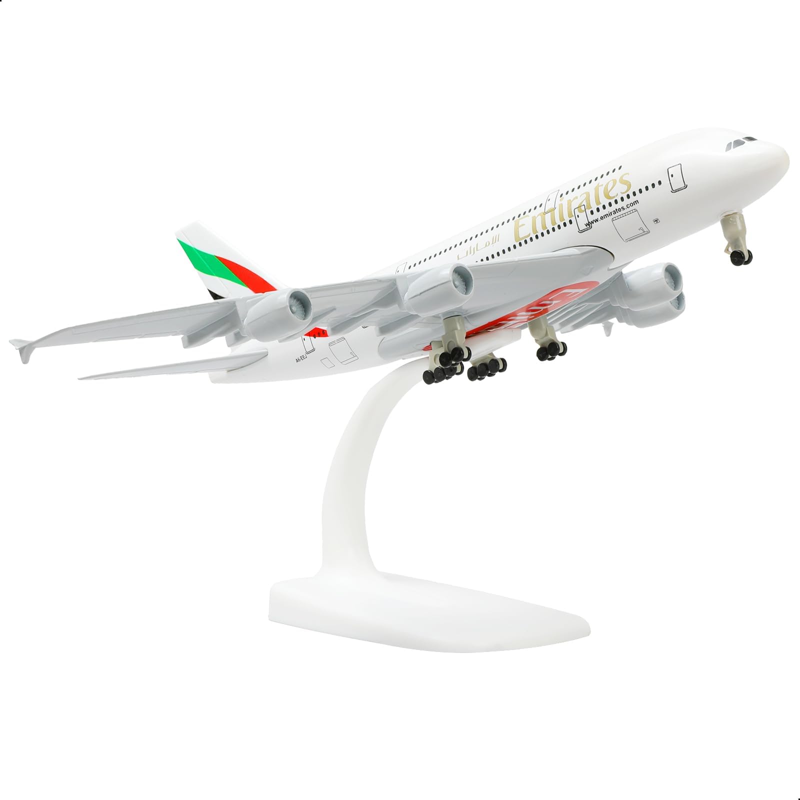 QIYUMOKE Airbus A380 1:300 Diecast Metal Aircraft Model with Stand Sky Jumbo Airliner Alloy Aircraft Kit for Aviation Enthusiasts Exhibition Collection or Gift