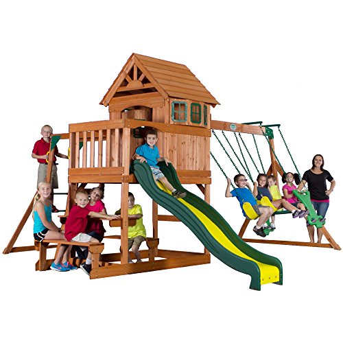 backyard discovery tanglewood cedar swing set