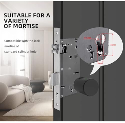 Smart Tuerschloss - Elektronisches Fingerabdruck Schloss Haustuer, Elektrisch Fingerprint Türschloss Zylinder mit App RFID-Karten Bluetooth, Smart Door Lock Tueroeffner