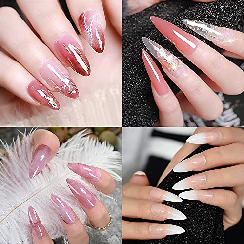 LIONVISON Nägel Künstliche Nägel Set,120 Stück Klare Acrylnägel Mandel Falsche Nägel Sarg Full Cover Künstliche… – Bild 7