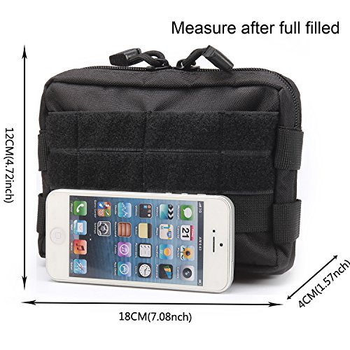 Novemkada Molle Pouches - 2 Pack Tactical Compact Water-Resistant Utility Gadget Gear Edc Pouch(Pack Of 2 Green) #TOP2