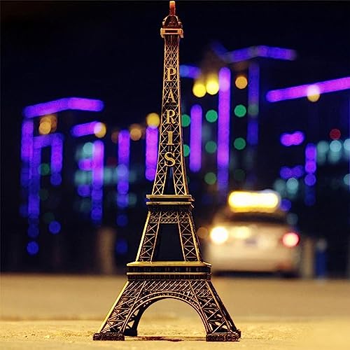 Image of nakfa Antique Finish 3D Metal Paris Eiffel Tower Metal Craft Famous Landmark Building Metal Statue, Cabinet, Office, Gifts Decorative Showpiece (Multi)