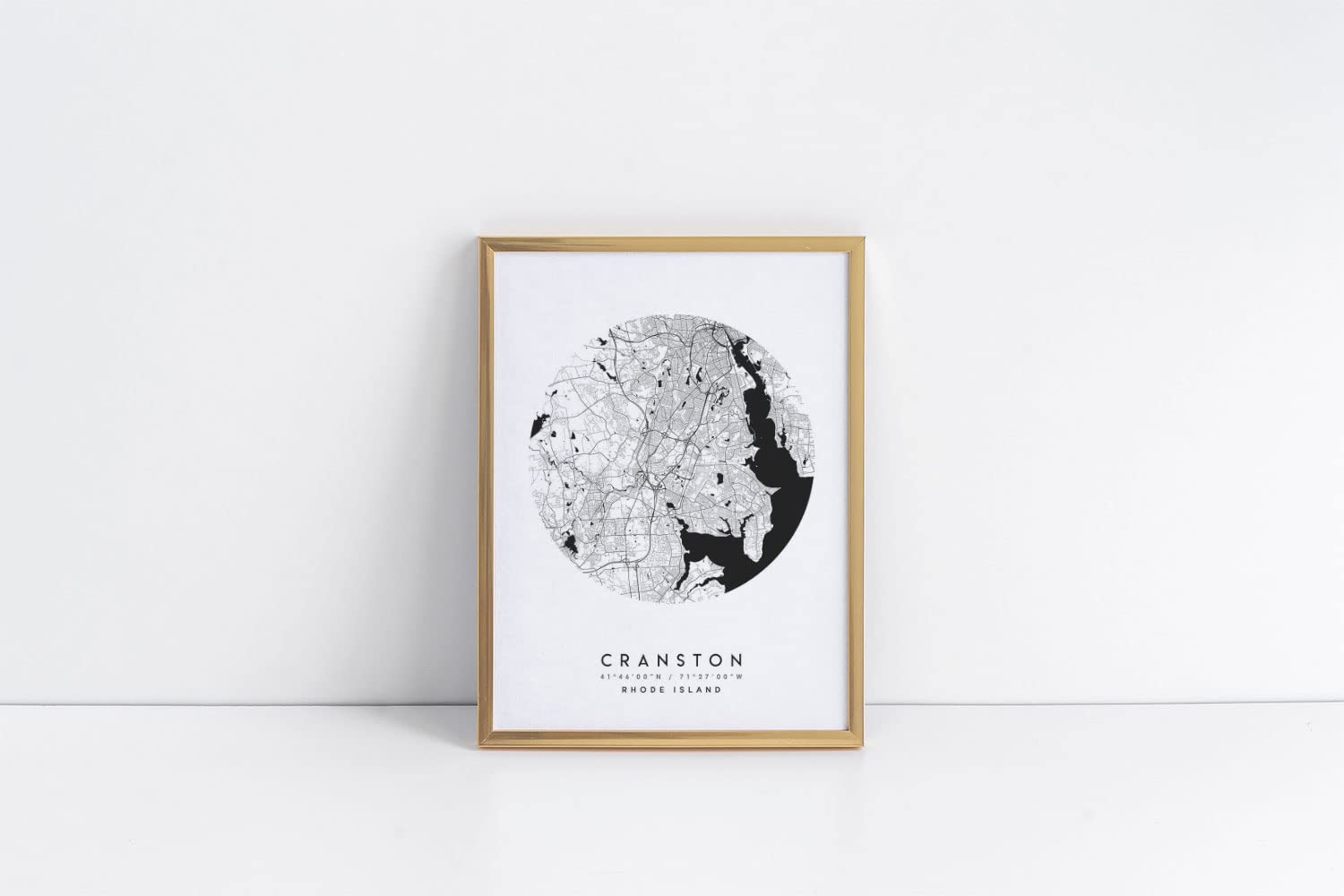 Cranston Rhode Island Cranston Ri Map Cranston Print Poster | 11x17 12x18 16x24 24x36 Unframed Wall Art | B&W City Artwork | Home Office Decor for Gifts