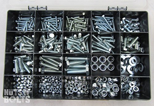 Assortimento Bulloni Zincati Assortimento Di 748 Pezzi Viti E Bulloni Metrici A Testa Esagonale Grado 10.9 - M6, M8, M10, M12, M16 Assortimento Viti Bulloni Metrici