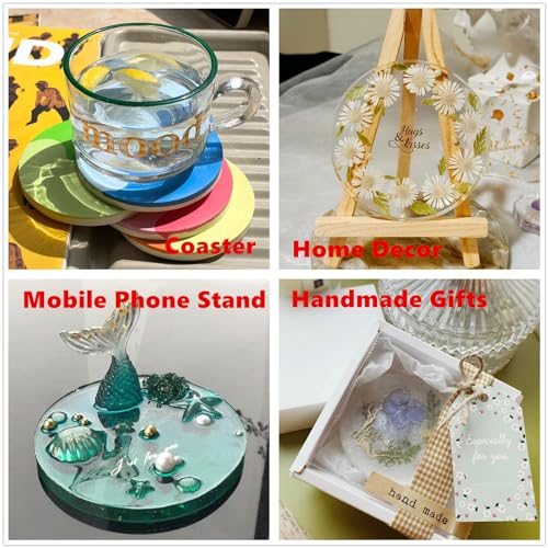 Midnadiy RESIN COASTER Molds - Large Round Square Silicone Coaster Molds thumb #5