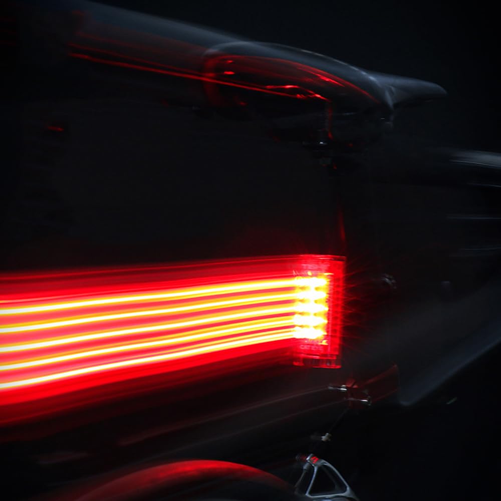 Luce Freno Intelligente per Bicicletta, Impermeabile IPX7, Batteria sostituibile, Luce Posteriore a LED per Mountain Bike, Luce Posteriore per Ciclismo
