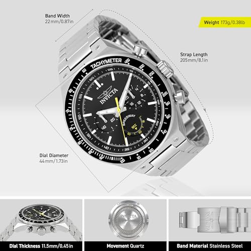 Image of Invicta Speedway Quartz Black Dial Watch for Men - 49376