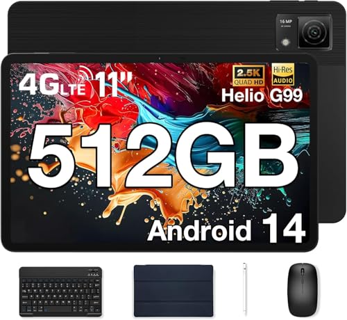 DOOGEE T40 Tablet con Teclado, Tablet 11 Pulgadas 20GB RAM 512GB ROM/2TB, Helio G99 2.5K FHD+Tableta...