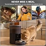 Automatic Cat Feeder WiFi with App Control, Voice Recorder, 4L Dry Pet Food Dispenser for Cats & Dogs with Freshness Preservation, Custom Feeding Times & Portions, Dual Power