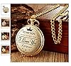 eBoutik - ‘to My Son’ Pocket Watch – Classic Vintage Fob Watch with Chain – Quartz Pendant Timepiece – Christmas Meaningful Gift for Son – Retro Keepsake for Him #2