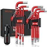 🔧【Torxkopf-Design】 Der Torx-Kopf mit hohlem Design ist für mehr Torx-Schrauben geeignet, die Kraft ist einheitlich und nicht leicht zu beschädigen; Beide Enden können zum Anziehen oder Herausnehmen der Schrauben in tiefen Löchern verwendet werden, was sehr praktisch ist.