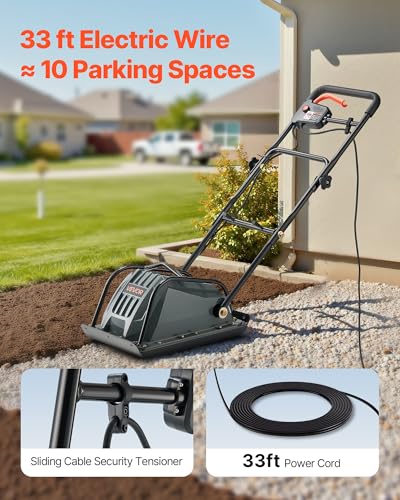Image of VEVOR Plate Compactor 130W Electric Ground Rammer 5kN Force 3.9in Depth
