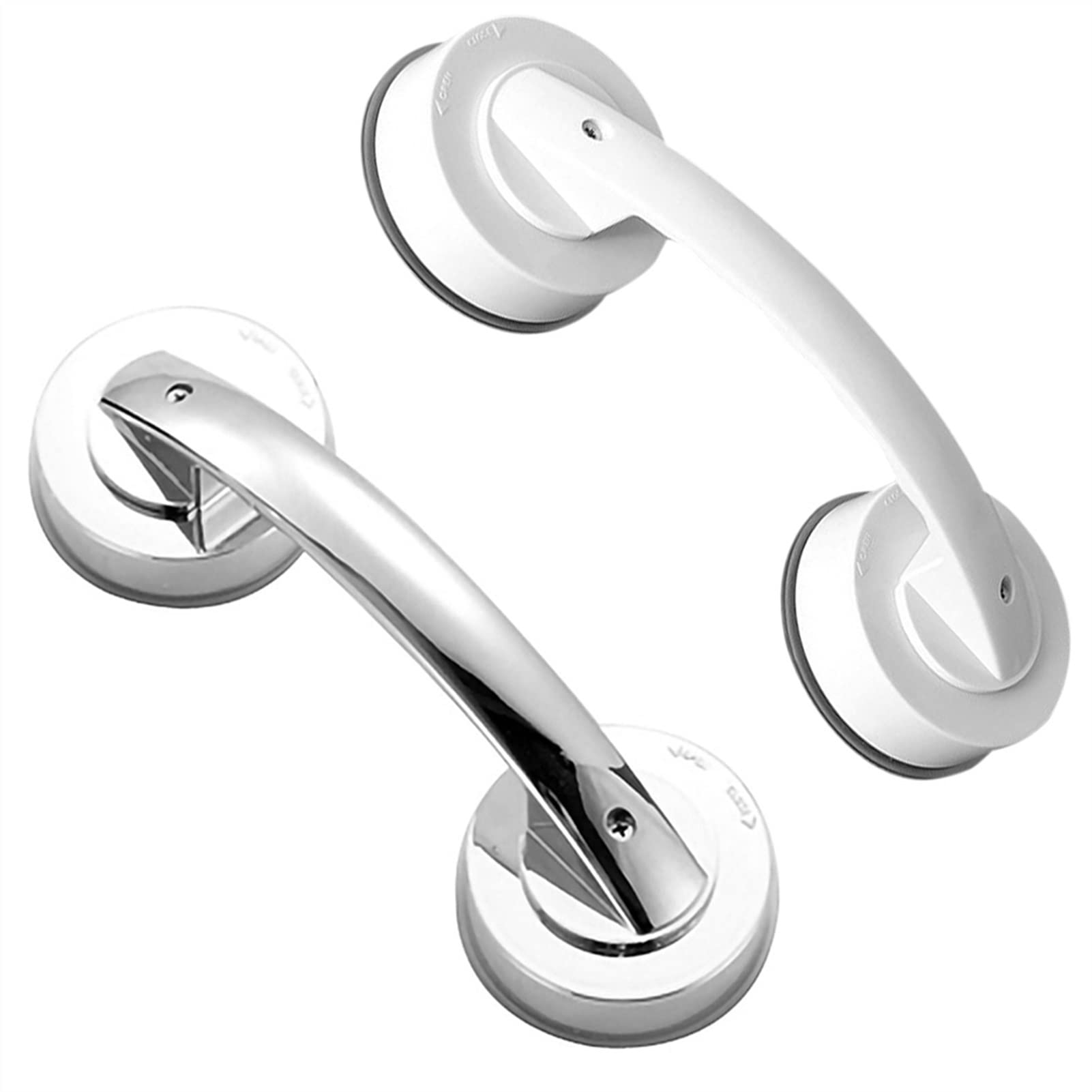 Barra de agarre con ventosa para baño, antideslizante, agarre de seguridad para puerta de vidrio, color dorado