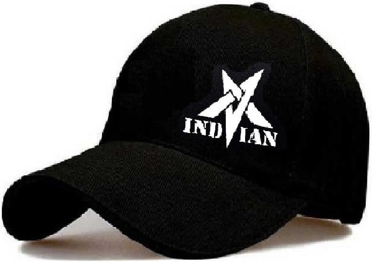 India Star Baseball Cap Black