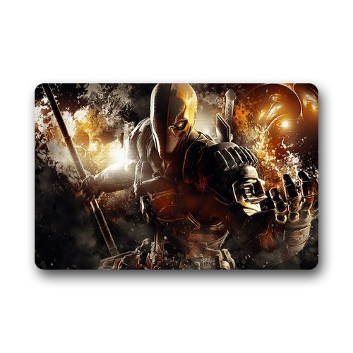 Nueva moda personalizado Batman Arkham Origins Deathstroke Warner Bros entrada Felpudo al aire libre cocina, cuarto de baño antideslizante alfombra alfombra hogar (40cmx60 cm)