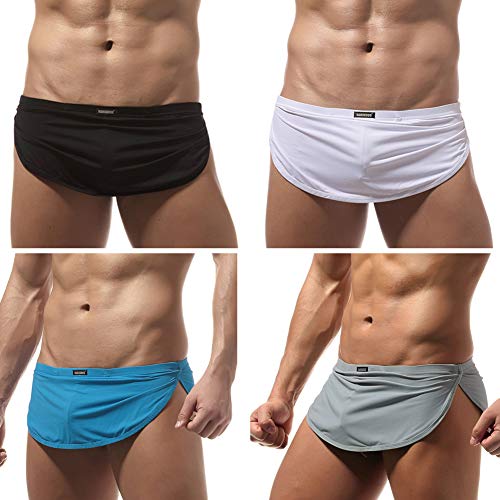 Men’s Sexy Bulge Pouch Boxer Brief Underwear Lounge Shorts Thongs Support