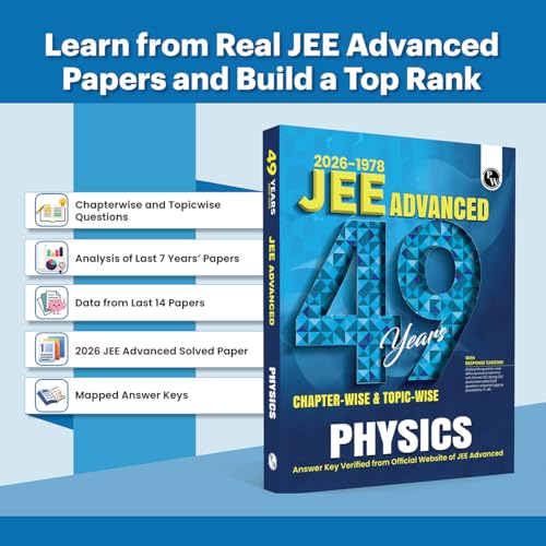 Image of PW 49 Years JEE Advanced PYQ Book Physics Chapterwise & Topicwise Solved Papers (1978-2026) | PYQ with Detailed Solutions | Previous Year Questions for IIT JEE Advanced Exam
