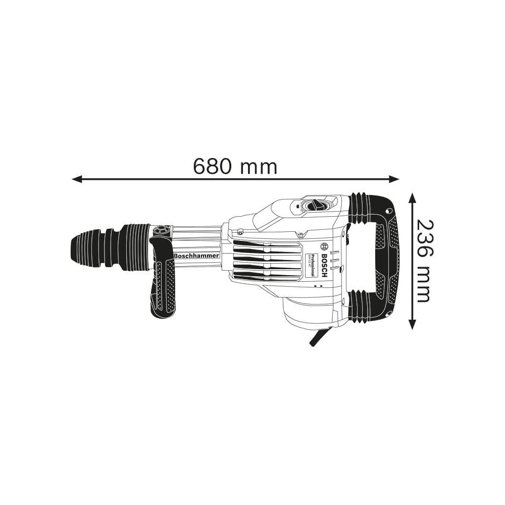 Bosch Professional martillo demoledor GSH 11 VC (potencia 1700 W, con SDS max, 400 mm, incl. cincel puntiagudo, maletín)