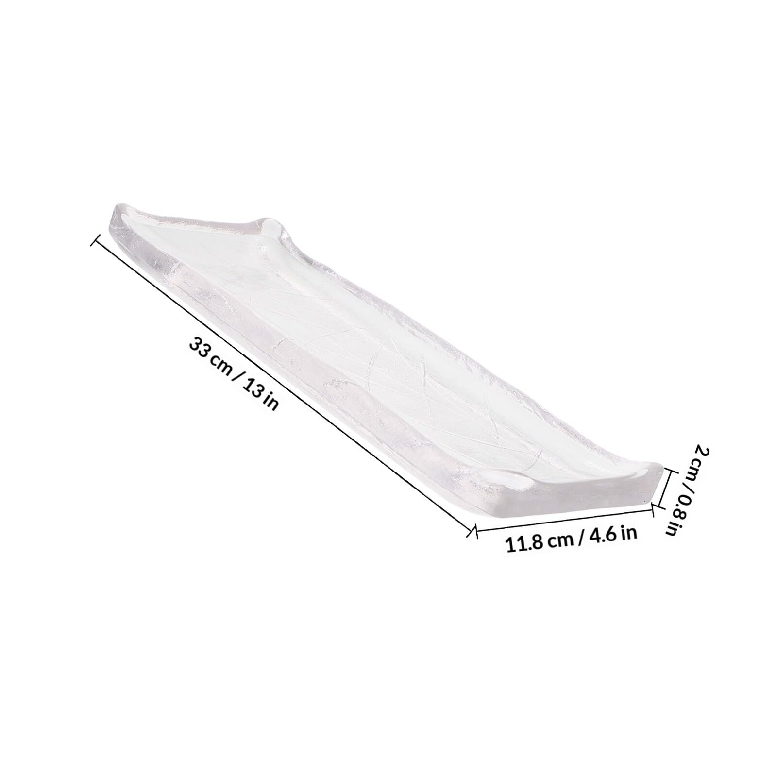TOYANDONA Plateau à Sushi en Verre Transparent, Grosse Assiette Rectangulaire Japonaise Multifonction pour Service de Sushis, Steak, Vaisselle Élégante Cuisine et Présentation des Plats