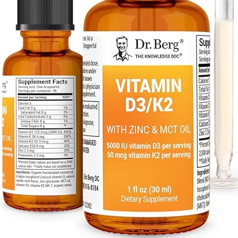 Dr. Berg Vitamin D3 K2 with Zinc & MCT Oil Liquid Supplement Cover