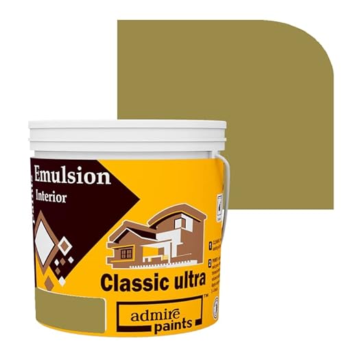 Classic Ultra Acrylic Waterbase Interior Emulsion Paint - Matt Finish, Excellent Hiding, Anti Bacterial, Water & Alkali Resistant, Eco Friendly Emulsion-OATMEAL-N(4Litre)