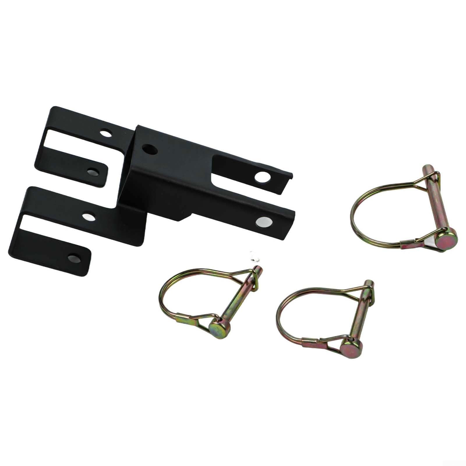 Honseadek Crochet de remorquage pour poubelle à roulettes compatible avec les remorques à gazon, transporteur de déchets en acier au carbone durable pour une utilisation en extérieur, solution de