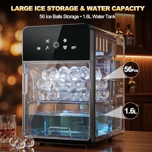 SOZT® 2" Ice Ball Maker Countertop, 4Pcs Ready in 40Mins, 144Pcs/Day by SOZT - Used condition - Image 5