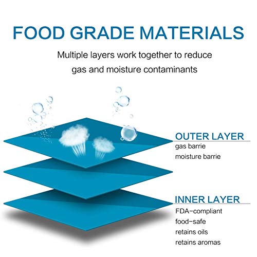 100st Mylar zakken voor voedselopslag Metallic Mylar folie verzegelbare zakken Ziplock verpakkingstas Platte warmte verzegelende zakken voor lange termijn voedsel Collectibles (Size : 10x15cm) - Image 4