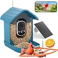 Bird Feeder with Camera, AI Bird Identification, Full HD Live Video, Solar Powered, 2.4Ghz WiFi, Instant Arrival Alerts - Best Gifts for Bird Lover