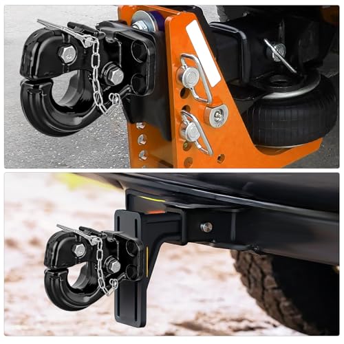 Image of Nilight Pintle Hook Hitch with Mounting Kit 40,000 lbs, Fits 2-1 /2 to 3-Inch Lunette Ring, Mount Required, 20Ton Hitch Receiver fit for Pintle Hook Mount