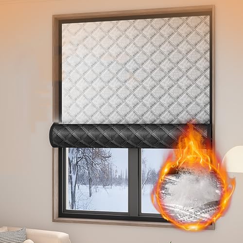 Cxlly Couverture Thermique pour FenêTre, Kit De Feuille D'Isolation De FenêTre pour Coupe-Vent, Grande Couverture InsonoriséE, Rideaux Occultants Thermiques pour Chambre à Coucher(90x200cm/35x79)