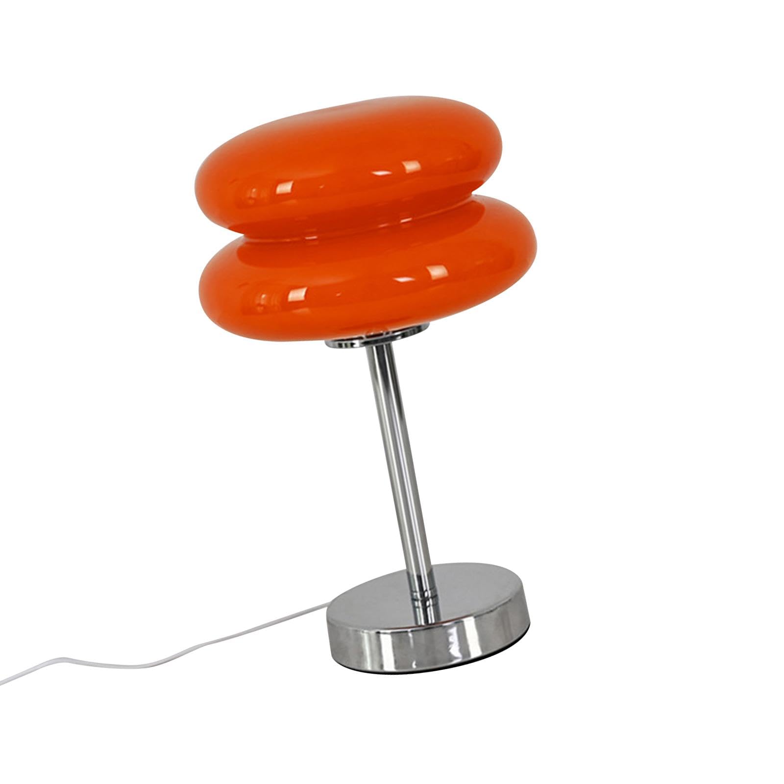ＡＷＨＡＯ Egg Lamp, Glass Bedside Lamp, Desk Lamp for Nightstand, Living Room, Orange