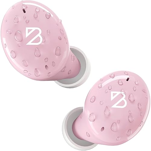 Back Bay Audio Tempo 30 Wireless Earbuds for Small Ears - Award-Winning Sound, Sweatproof Bluetooth Earbuds, Comfortable Ear Buds for Women, Pink Earphones Small Ear Canals, Long Battery Headphones