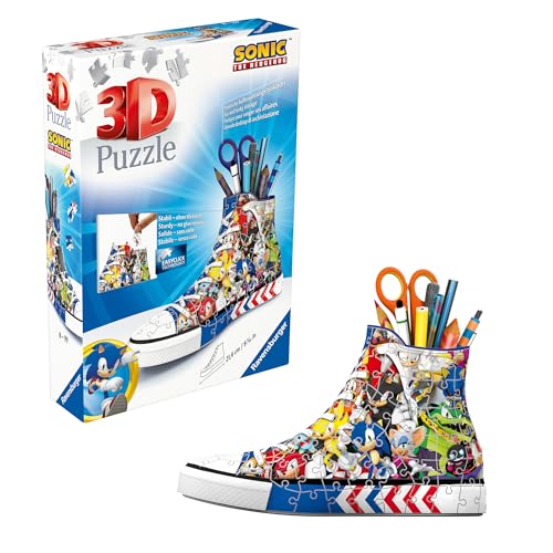 Ravensburger Sonic The Hedgehog Sneaker Puzzle 3D de 108 Piezas para Fans de Sonic miniatura 1