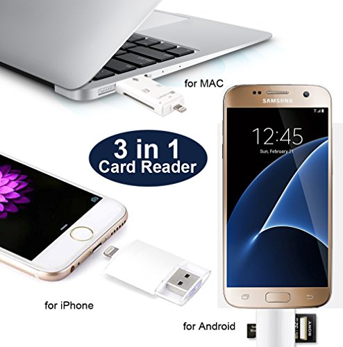 Leitor de Micro Cartão SD/TF com iPhone/MAC/PC/OTG Android/computador, leitor de cartão micro SD MYE