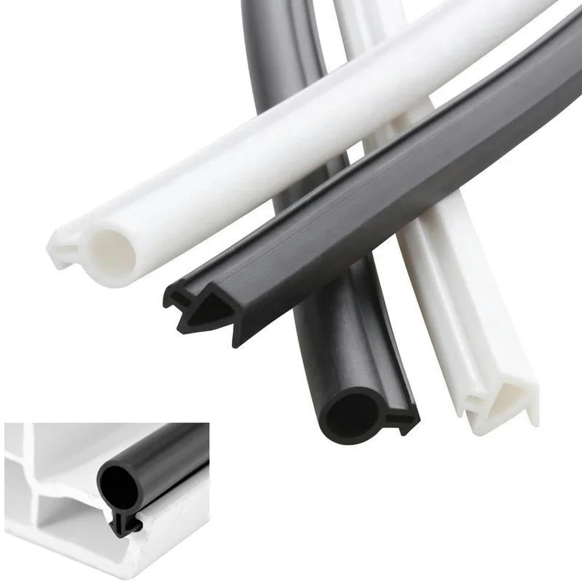 Bande d'étanchéité en silicone pour portes et fenêtres, alliage d'aluminium, 5M, insonorisée, coupe-vent, étanche