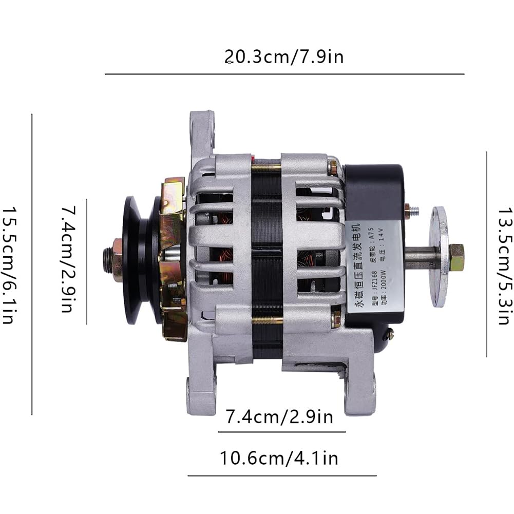 Generador de motor de imán permanente 14 V, 2000 W, sin escobillas, núcleo de alambre de cobre puro, presión constante, para tractores