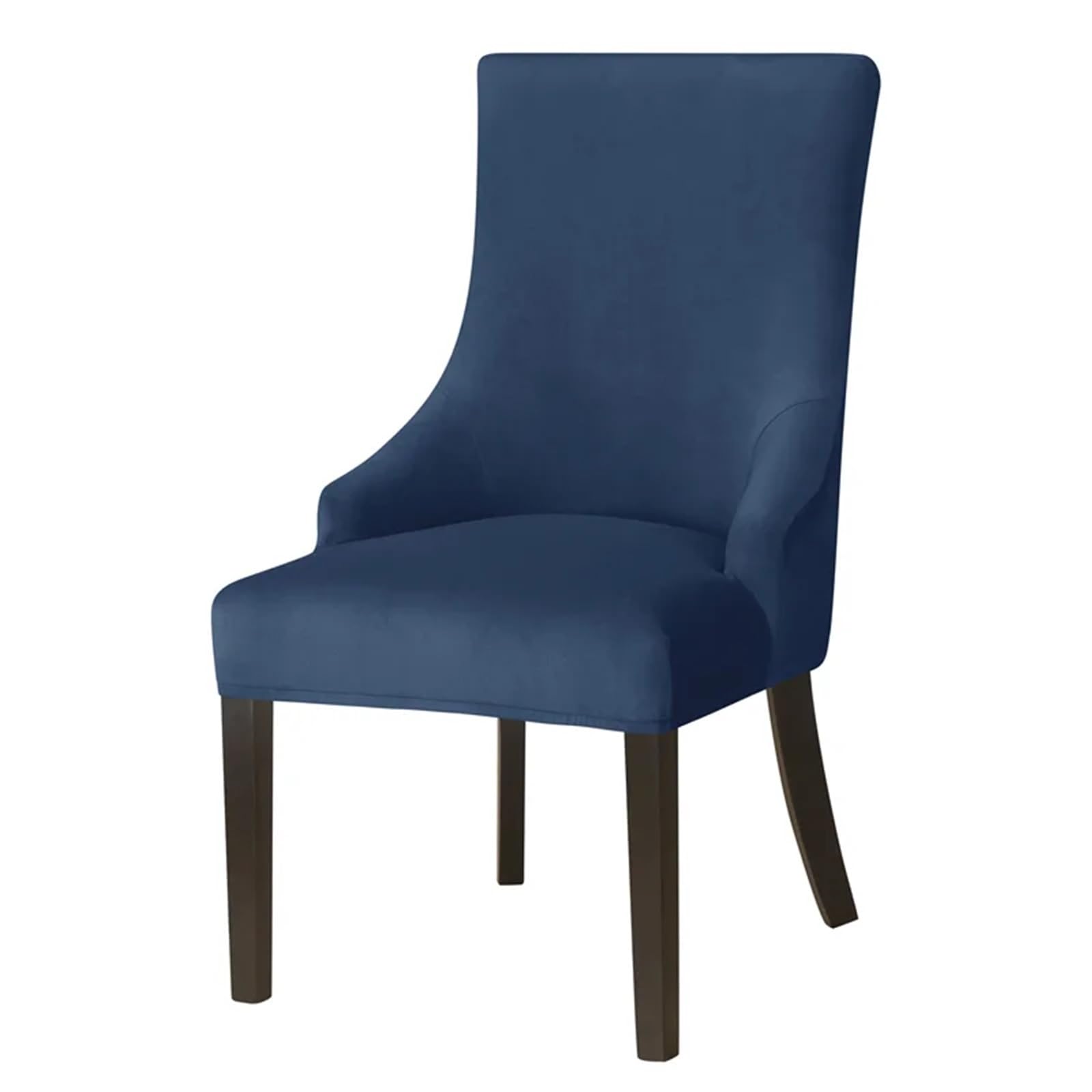 RYQZHHY Chair Cover Velvet Elastic Dining Chair Cover Strech Spandex Covers High Back Sloping Arm Chairs Slipcovers