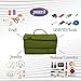 Yazzii Deluxe Craft Storage - Portable Storage Bag Organizer - Arts & Crafts Storage Bag Organizer - Multipurpose Storage Organizer for Quilting, Needlework, Knitting, Sewing, Applique